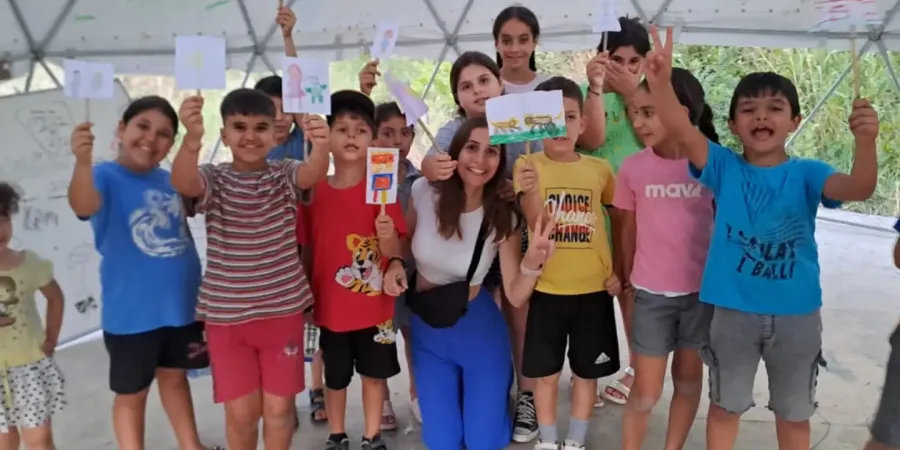 Children at the turkish Servas Peace School
