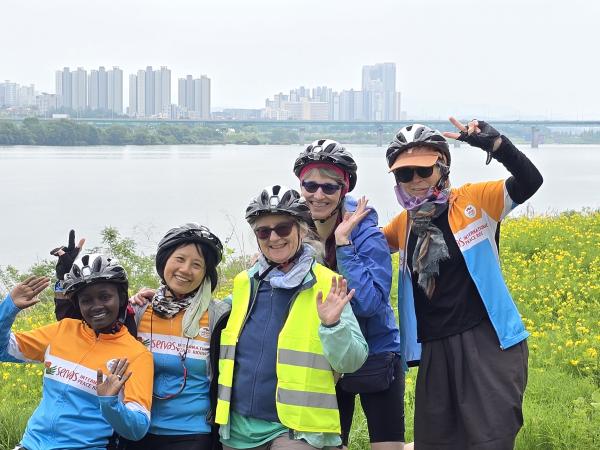 Nampija, from Uganda, with byke peace riders 2025